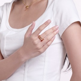 Rainbow Eternity Band With AAAAA CZ Emerald-Cut Gold Plated