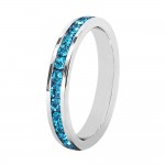 Birthstone Eternity Ring with Swarovski Crystal 