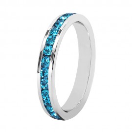 Birthstone Eternity Ring with Swarovski Crystal 